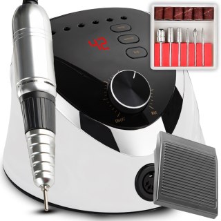 Frezarka do paznokci manicure pedicure hybrydy żele 65w + 6x frezy zestaw