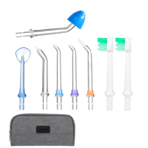 Irygator do zębów bezprzewodowy dentystyczny 5 trybów 8 końcówek 300ml+etui