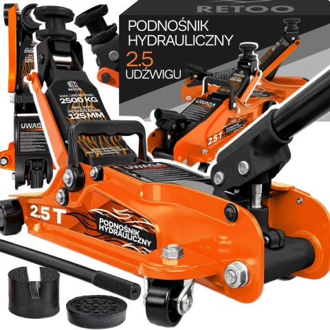 Podnośnik samochodowy hydrauliczny warsztatowy lewarek żaba 2,5t 380 mm - mr181