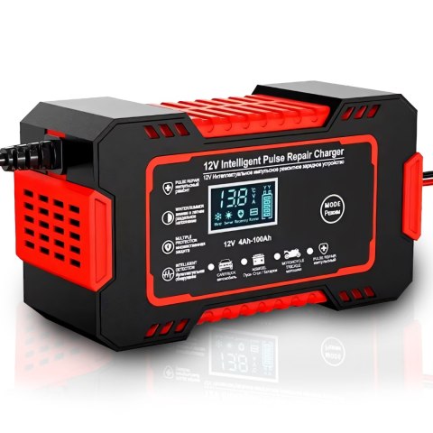 Prostownik automatyczny samochodowy funkcja naprawy inteligentny 12v lcd - er1084