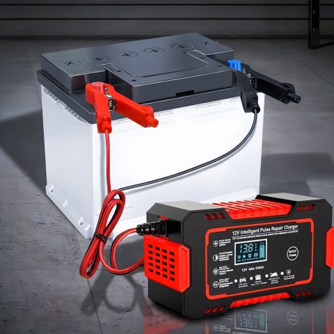 Prostownik automatyczny samochodowy funkcja naprawy inteligentny 12v lcd - er1084