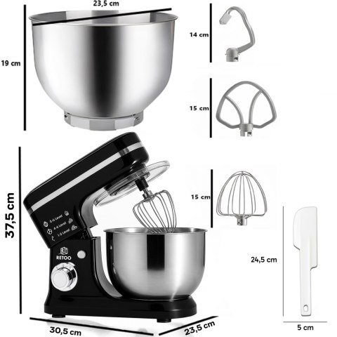 Robot kuchenny planetarny z misą 6l wielofunkcyjny mikser 3w1 3200w xl or1103-nowy
