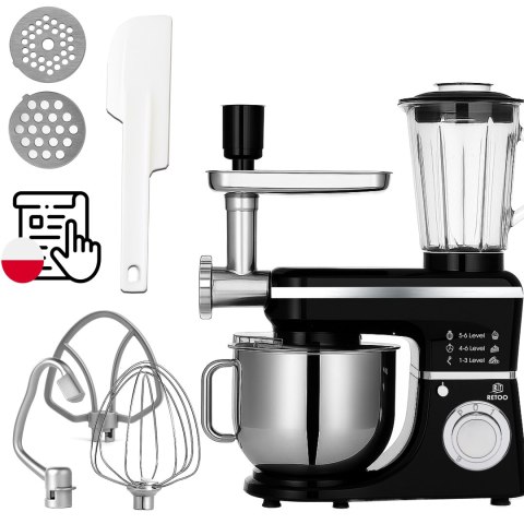 Robot kuchenny planetarny z misą blender maszynka do mięsa mikser 5w1 3200w