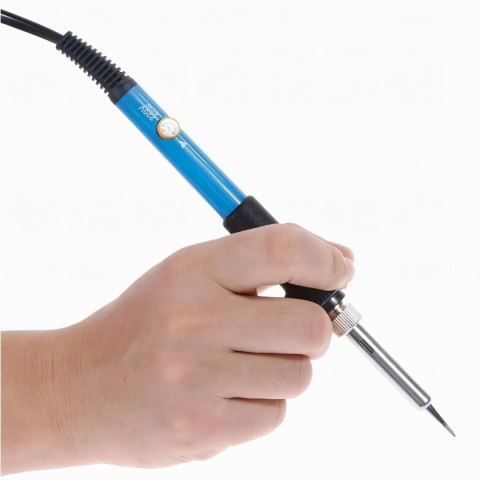 Zestaw lutowniczy precyzyjna lutownica 60w + zestaw walizka odsysacz stojak -er1139