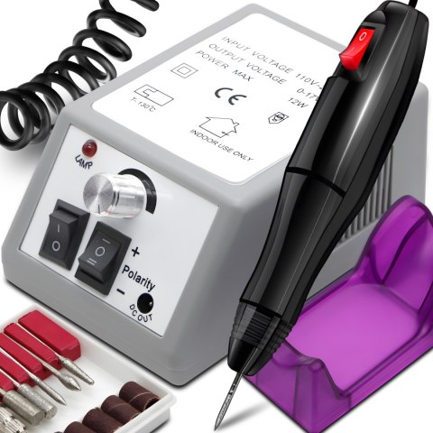 Frezarka do paznokci manicure pedicure + frezy szara mercedes u010