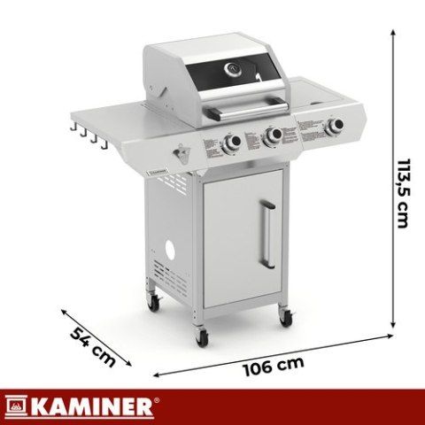 Grill gazowy 2+1 10kW Varen 3.0 Kaminer