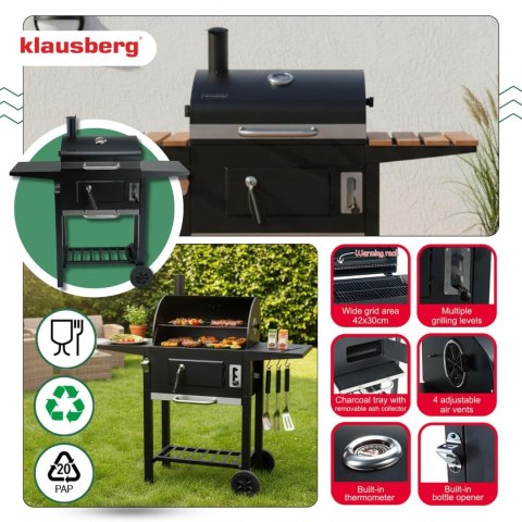 Grill ogrodowy, zaawansowane, pełna kontrola grillowania, klausberg