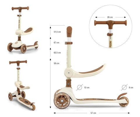 Hulajnoga scooter fuzzy classic beżowa