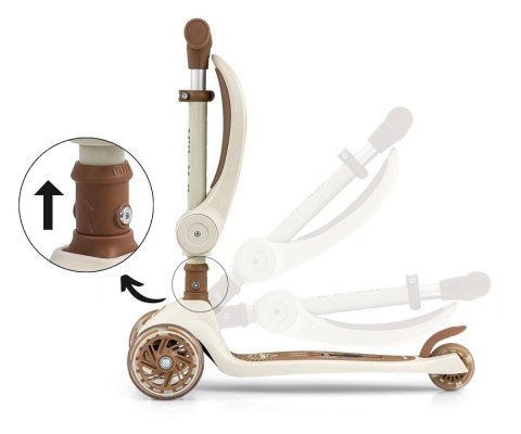 Hulajnoga scooter fuzzy classic beżowa