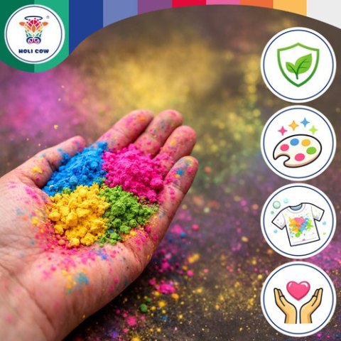 Kolorowy proszek Holi zestaw10x100g Holi Cow 27334