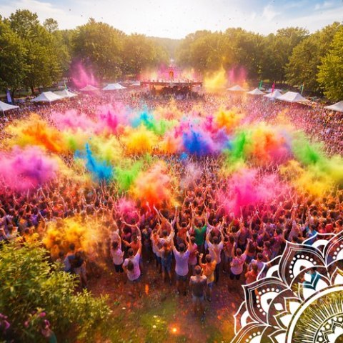 Kolorowy proszek Holi zestaw10x100g Holi Cow 27334