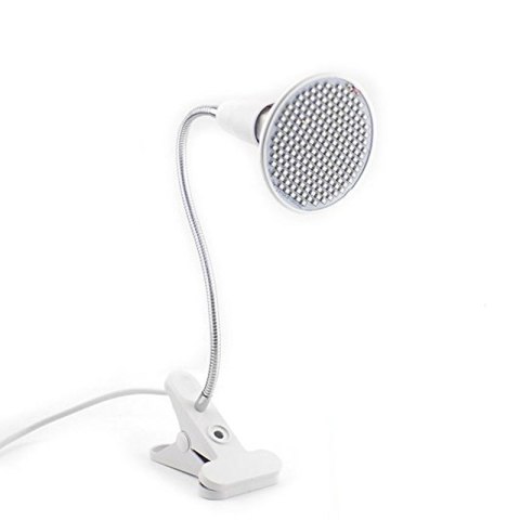 Lampa do wzrostu roślin 200 led panel do uprawy klips 20w e27 gwint ruchoma -e563
