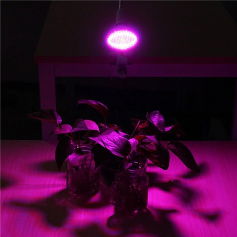 Lampa do wzrostu roślin 200 led panel do uprawy klips 20w e27 gwint ruchoma -e563