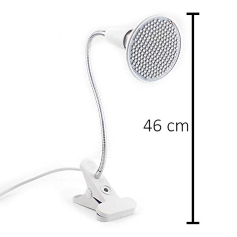 Lampa do wzrostu roślin 200 led panel do uprawy klips 20w e27 gwint ruchoma -e563