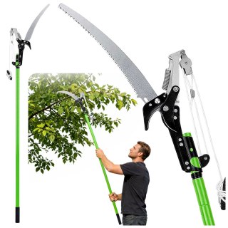 Nożyce Teleskopowe Sekator Piła Do Gałęzi 2w1 Na Wysięgniku 125-240 cm