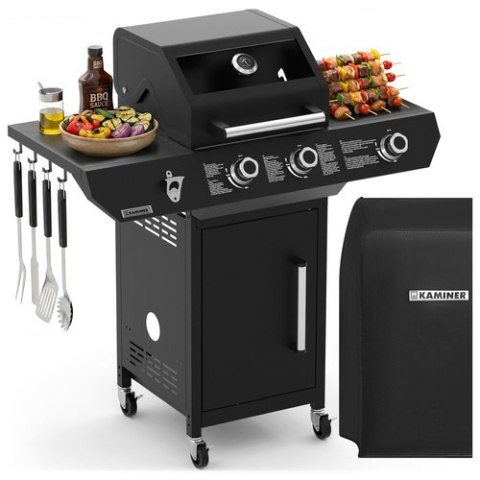 Grill gazowy 2+1 10kW Varen Black 3.0 Kaminer