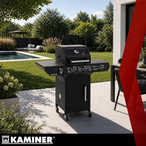 Grill gazowy 2+1 10kW Varen Black 3.0 Kaminer