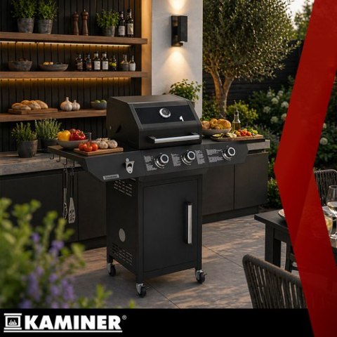 Grill gazowy 2+1 10kW Varen Black 3.0 Kaminer