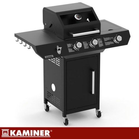 Grill gazowy 2+1 10kW Varen Black 3.0 Kaminer