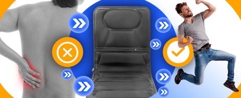 Mata masująca wibracyjna materac do masażu na łóżko fotel 12 silnikow pilot - sr319