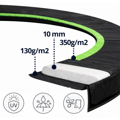 Osłona Sprężyn Do Trampoliny LEAN SPRING PAD Czarna 360-376 CM 12FT
