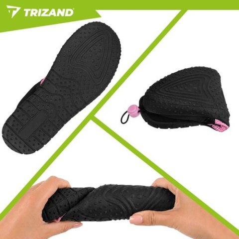 Buty do wody czarno-różowe- rozmiar 39 5mm Trizand