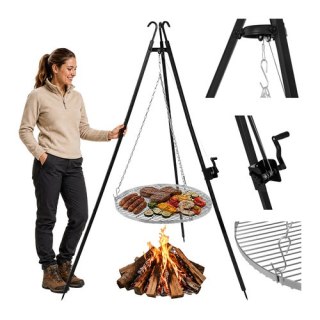 Grill ogrodowy trójnóg 190x70cm Kaminer