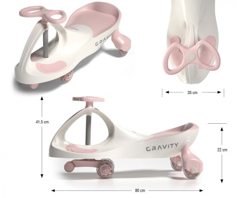 Jeździk grawitacyjny gravity cream pink