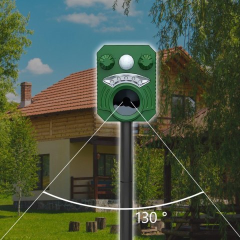 Odstraszacz ultradźwiękowy świetlny solarny wodoodporny gryzoni zwierząt