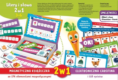 Zestaw carotina litery i słowa 2 w 1