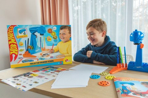 Zestaw szkoła rysowania z projektorem - hot wheels