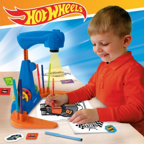 Zestaw szkoła rysowania z projektorem - hot wheels