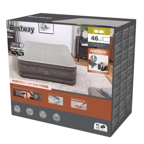 Materac Dmuchany Dwuosobowy Z Pompką Elektryczną 203x152 cm Bestway 69050