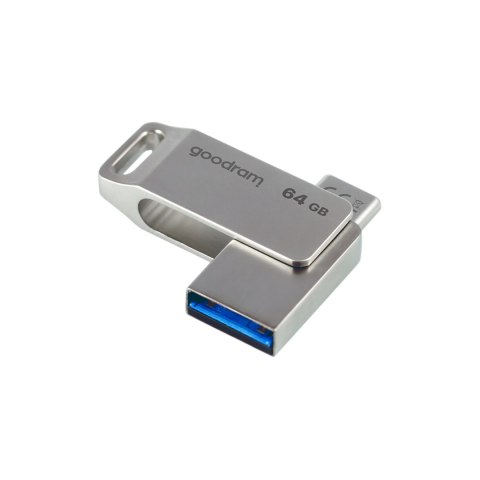 Pendrive Goodram USB + USB C 64GB srebrny