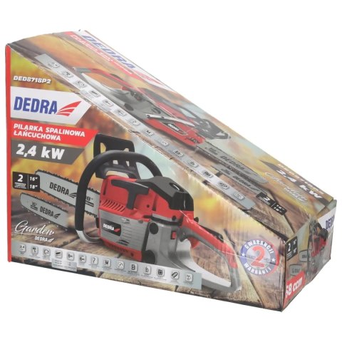 Pilarka spalinowa łańcuchowa 2,4kw 58cc, 16"/40cm + 18"/45cm