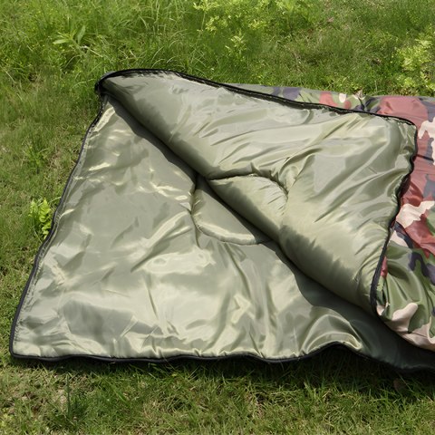 Śpiwór mumia turystyczny 2w1 kołdra pod namiot kaptur pokrowiec 210x75cm- s212
