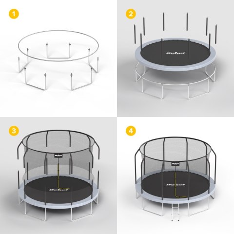 Trampolina Rebel Active PRO 15ft/457 cm, siatka, drabinka