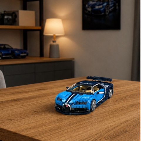 Klocki Konstrukcyjne Samochód Sportowy Bugatth Niebieski 1212 el.