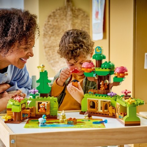 Klocki duplo 10480 las odkrywców z dzikimi zwierzętami