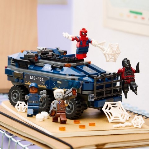 Klocki marvel super heroes 76349 pościg spider-mana za więźniarką
