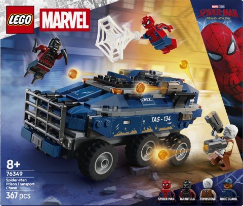 Klocki marvel super heroes 76349 pościg spider-mana za więźniarką