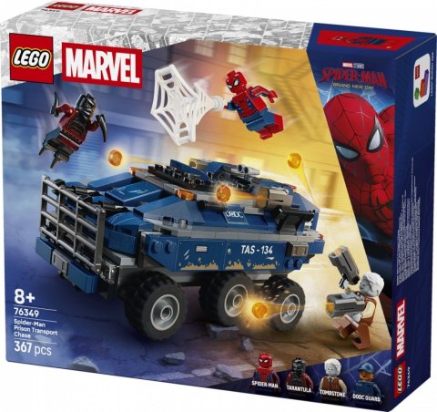 Klocki marvel super heroes 76349 pościg spider-mana za więźniarką
