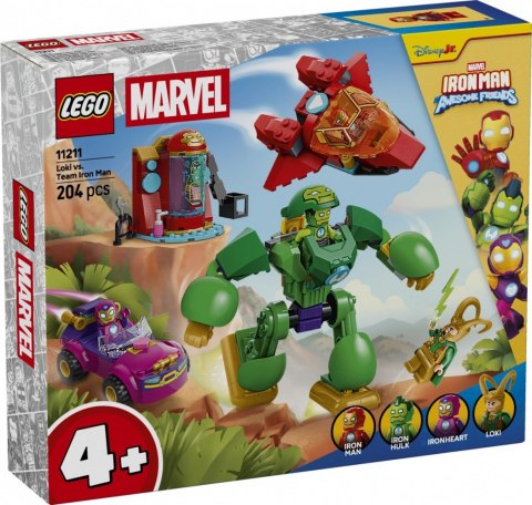 Klocki super heroes 11211 loki kontra drużyna iron mana
