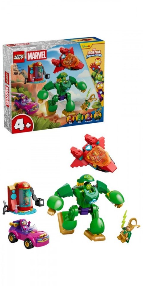 Klocki super heroes 11211 loki kontra drużyna iron mana