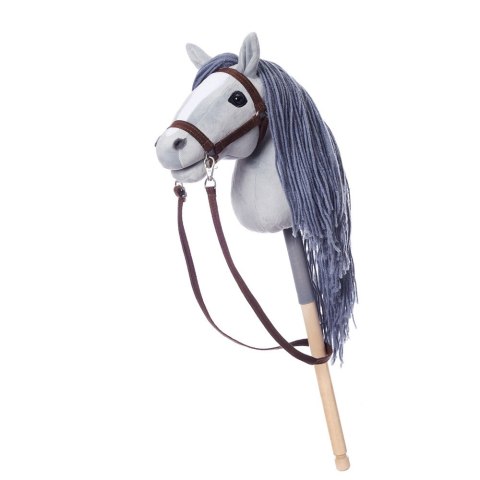 Koń na kiju hobby horse hoppihorse a4 szary, maść siwa
