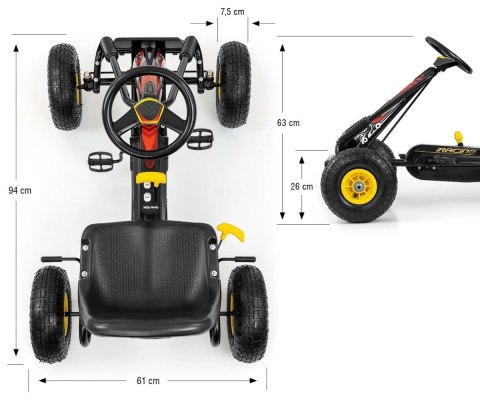 Gokart na pedały thor czarny