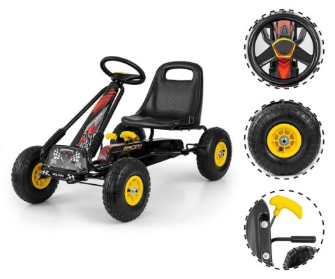 Gokart na pedały thor czarny
