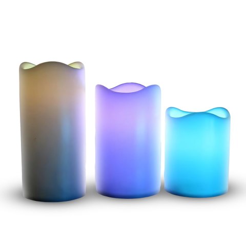 Świece led rgb świeczki ozdobne zestaw lampki świecące dekoracyjne na pilot