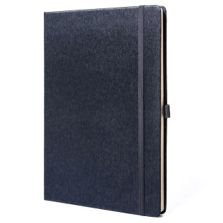Notes w formacie B5 w szarym kolorze, zadrukowany w kropki i wyposażony w gumkę zamykającą - Peterson