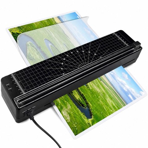 Laminator Ze Zgrzewarką i Gilotyną 3W1 Do Dokumentów Zdjęć A3 Czarny